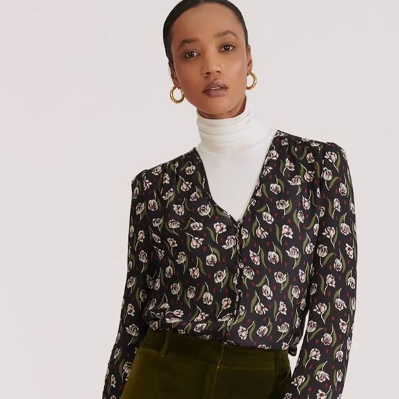 VERONICA BEARD BLOUSE - ASHEVILLE - MSRP $375 - Picture 2 of 10